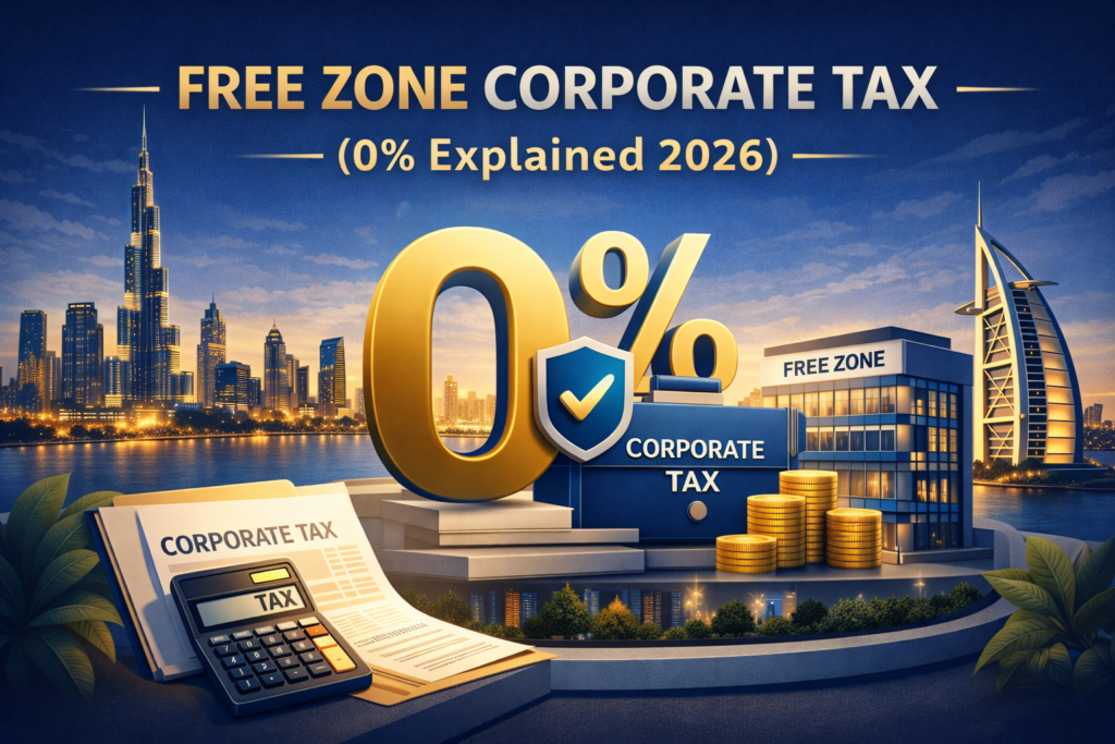 Free Zone Corporate Tax UAE 0 percent explained for businesses