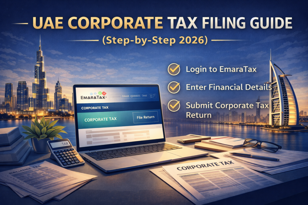 UAE Corporate Tax Filing Guide step by step tax return process EmaraTax UAE